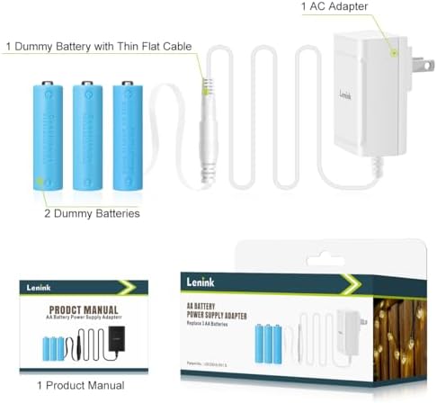 Lenink AC Power Supply Adapter – Ultimate 3 AA Battery Replacement for LED Lights and Decorative Devices, Ensuring Continuous Power and Enhanced Compatibility for Uninterrupted Usage