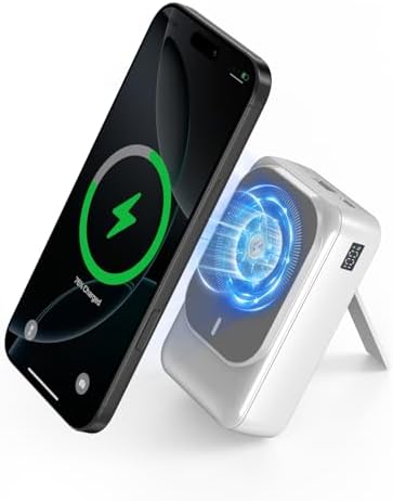 Magnetic Wireless Power Bank 26800 m Ah with PD 22.5 W Fast Charging – Ultimate Portable Charger for i Phone 16/15/14/13/12 – Built-in Cables, Kickstand & LED Power Indicator – Multi-Device Compatibility, Efficient & Safe Charging Solution