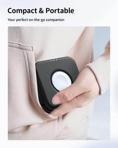 Magnetic Wireless Charging Station for i Phone 15/14/13/12 Pro Max & Apple Devices – Joy Geek 3-in-1 Fast Charger Pad for i Phone, Apple Watch Ultra 9-2, and Air Pods – Compact Design with Enhanced Compatibility and Secure Magnetic Alignment