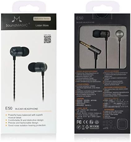Sound MAGIC E50 Wired Earbuds – Premium Hi-Fi In-Ear Monitors with Noise Isolation and Comfortable Fit – Perfect for Music Lovers, Musicians, and Audiophiles – Ergonomic Design, Enhanced Device Compatibility, and Exceptional Sound Quality in Striking Blue Finish