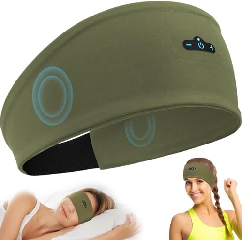 Revolutionary Bluetooth Sleep Headphones Headband for Ultimate Comfort – 14-Hour Wireless Playtime with Superior HD Stereo Sound for Side Sleepers and Active Lifestyles – Stylish Olive Design, Ideal for Yoga, Running, and Relaxation – Perfect Gift Choice for Men, Women, and Teens Revolutionary Bluetooth Sleep Headphones Headband for Ultimate Comfort – 14-Hour Wireless Playtime with Superior HD Stereo Sound for Side Sleepers and Active Lifestyles – Stylish Olive Design, Ideal for Yoga, Running, and Relaxation – Perfect Gift Choice for Men, Women, and Teens