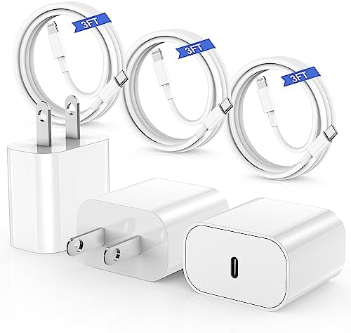 Ultra-Fast 20 W i Phone Charger with 10 ft USB C to Lightning Cable – Stylish Pink Fast Charging Block for i Phone 14 Pro Max, 13, 12, 11, XS, SE, i Pads & Air Pods – Unmatched Compatibility & Durability for On-the-Go Power