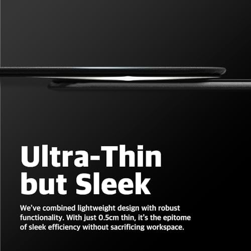 POUT H3 Midnight Blue Portable Qi Wireless Charging Mouse Pad – Effortless Device Charging Meets Sleek Workspace Efficiency for Laptops, i Phones, Air Pods & Samsung Galaxy – Lightweight, Non-Slip Design Enhances Productivity & Style