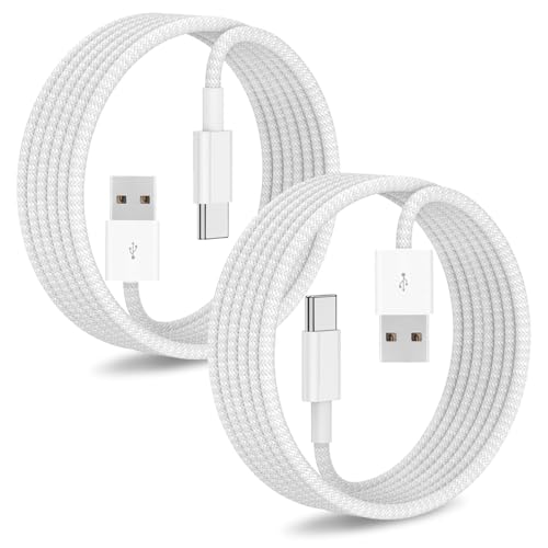 10-Foot USB C to USB C Fast Charging Cable – Durable Nylon Braided Charger for i Phone 15 Pro Max, Mac Book, i Pad, and Samsung Galaxy – Enhanced Speed & Universal Compatibility for Effortless Charging and Data Transfer