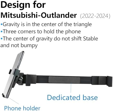 Mitsubishi Outlander 2022-2024 Car Phone Holder – Premium 9-Inch Screen Mobile Mount for Enhanced Navigation & Convenience – Sturdy, Stylish Design with 360° Rotation for Optimal Viewing and Easy Installation – Essential Auto Accessory for Safe, Hands-Free Driving