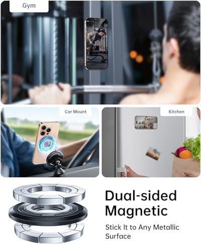Syncwire Magnetic Phone Ring Holder – Titanium Alloy Kickstand for i Phone 12-16 Pro Max & Compatible Android Devices – Ergonomic Design, Enhanced Mag Safe Stability, Lightweight Grip for Ultimate Hands-Free Convenience