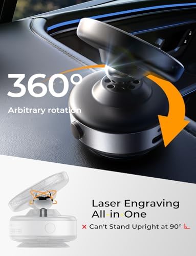 LISEN Mag Safe-Compatible Car Phone Holder – 360° Rotatable Suction Mount for Content Creators & Fitness Enthusiasts – Durable Carbon Fiber Design for Enhanced Stability & Versatility – Ideal for Hands-Free Navigation & Gym Use