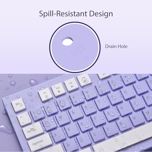 Upgrade Your Typing Experience with the Spill-Resistant USB Wired Keyboard – Low Profile Chiclet Keys, Large Number Pad, and Ergonomic Design for Enhanced Comfort and Speed – Perfect for Professionals and Home Users (Black)