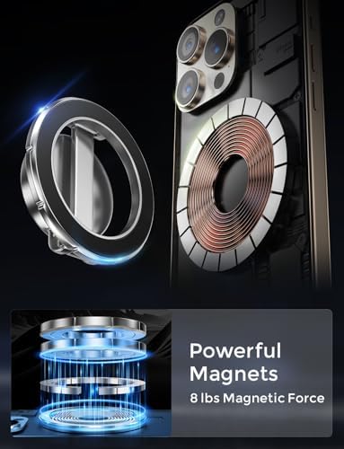 Mag Safe Car Phone Mount with 360° Rotational Magnetic Grip – Secure Hands-Free Holder for i Phone 15, 14, 13, 12 Pro Max, Plus, Mini – Sleek Black Design for Effortless Navigation and Enhanced Safety in Your Vehicle