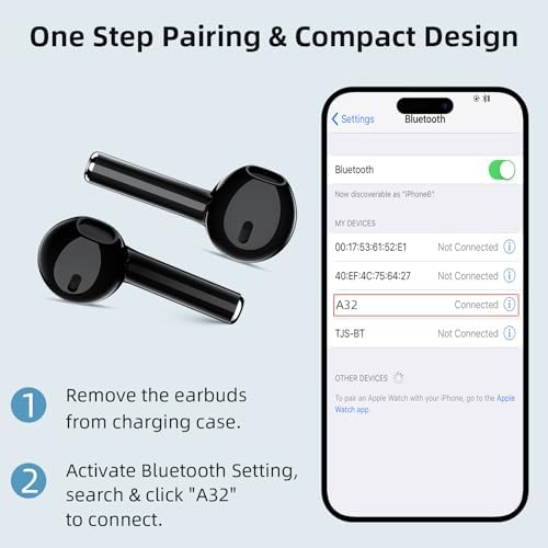 Ultimate Wireless Bluetooth 5.3 Earbuds – Ergonomic Sport-Ready Headphones with Enhanced Comfort and Secure Semi In-Ear Design for i Phone 16 Pro Max, Samsung Galaxy S24, i Pad Pro, One Plus 12, and More – Experience Superior Sound Quality and Effortless Connectivity for Active Lifestyles and Immersive Listening Adventures
