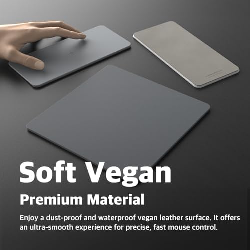 Enhance Your Workspace Efficiency with the POUT H3 Split Wireless Charging Mouse Pad – Fast Qi Charger for Seamless Device Power, Magnetic Alignment for Precision Use, Premium Anti-Slip Surface in Elegant Midnight Blue – Perfect for Smartphones and Earbuds – Elevate Your Productivity with Style and Functionality