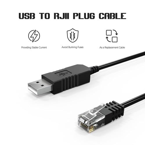 USB to RJ11 Radar Detector Cable Compatible with Beltronics, Escort Passport 9500ix, Uniden R1 R3 R7, Replacement Power Cord for Radar Detectors,5Ft – Enhanced Compatibility and Speed