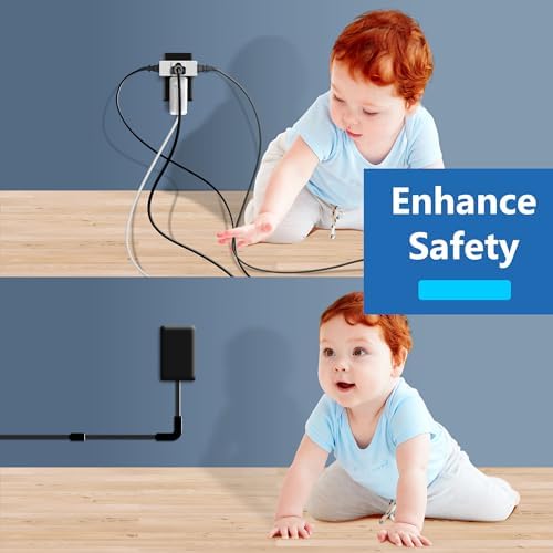 LIDER Ultra-Thin Flat-Face Outlet Extender with 3 Receptacles – Space-Saving Power Strip with 3 ft Cord, ETL-Listed for Safety, Sleek White Design for Modern Interiors – Perfect Solution for Enhanced Device Charging and Versatile Placement