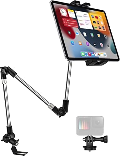 Universal 35″ Heavy-Duty Car Tablet Holder – 360° Rotating Phone Mount for i Pad Pro 12.9 & 4-13″ Devices – Adjustable Vehicle Device Stand for Seamless Navigation & Streaming – Secure Floor or Seat Rail Installation