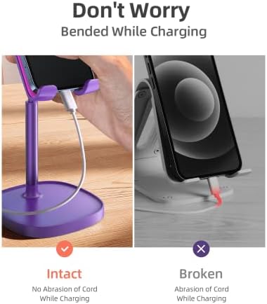 LISEN Cell Phone Stand Adjustable Phone Holer for Desk, Computer Office Desk Accessories for iPhone 16 Holder Women Kitchen Essentials Fits All Mobile Phones Switch Kindle iPads Tablet 4-10in Black – Enhanced Compatibility and Speed