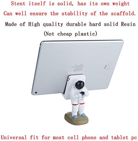 Charming Astronaut Resin Phone Stand – Durable Desktop Holder for i Phones, Androids & Tablets – Universal Compatibility with Non-Slip Base for Effortless Hands-Free Viewing – Quirky Décor for Home & Office – Perfect for Video Calls and Streaming Sessions