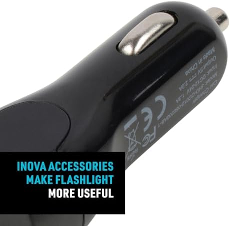 Nite Ize INOVA Tactical LED Flashlight Charger – Ultra-Fast USB DC Car Adapter for Reliable Outdoor Power Solutions and Enhanced Device Compatibility