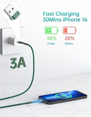 10 FT USB-C to USB-C Charging Cable 2-Pack – Premium Fast Charge & Data Transfer Solution for i Phone 16, Samsung Galaxy S23, LG, Nintendo Switch – Flexible, Durable Nylon Braided Design for Ultimate Convenience and Longevity