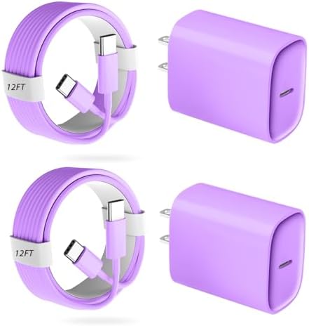 Unlock Rapid Charging Efficiency with the 20 W USB-C Power Adapter and 10 ft Cable – Ideal for i Phone 16, 15 Pro, and Galaxy S24 for Ultimate Portability and Convenience