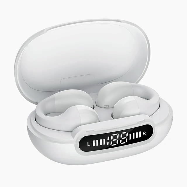 Revolutionize Your Listening with Waterproof Open Ear Clip Bluetooth Earbuds – 36-Hour Extended Playtime, Enhanced Noise-Cancelling Microphone for Clear Calls, Ideal for Music and Podcasts – Ergonomically Designed for Ultimate Comfort and Universal Device Compatibility