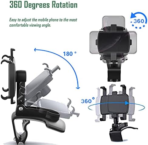 Universal 360-Degree Car Phone Holder Mount – Advanced Dashboard Smartphone Cradle with Secure Clip Design for i Phone, Samsung, Google & More – Effortless Installation & Enhanced Driving Safety for 4 to 7-Inch Devices