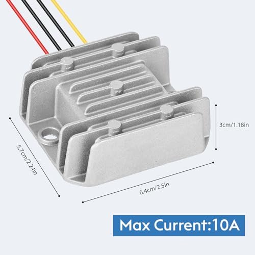 High-Performance Waterproof 30 A DC Buck Converter – Reliable 24 V to 12 V Voltage Regulator with Integrated Fuse for Safe Power Management in Automotive and LED Applications