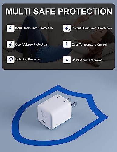 High-Speed 65 W USB-C Ga N Charger Cube with Foldable Plug – PD Power Delivery Fast Charging Block for i Phone, i Pad, Mac Book Pro, Galaxy, Pixel & More – Compact, Lightweight & Durable Travel-Friendly Design with Included USB-C Cable
