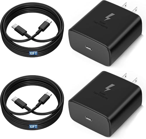 2025 Cutting-Edge 45 W USB-C Charger for Samsung Galaxy – Lightning-Fast Charging for S25/S24/S23/S22/S21 & Galaxy Tab with 10 ft Type C Cable – Ultimate Safety and Convenience for Modern Mobile Users