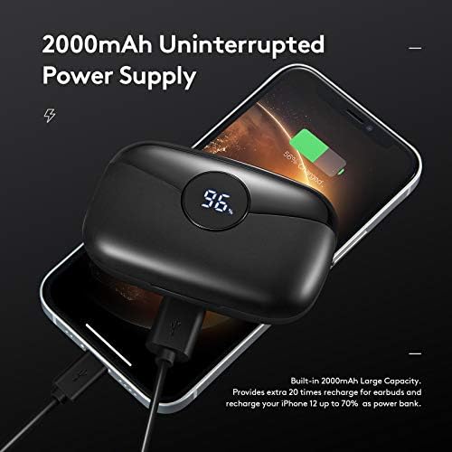 Premium True Wireless Earbuds with Bluetooth Connectivity – IPX6 Waterproof Design, CVC8.0 Noise Cancellation Technology for Superior Call Clarity, Hi-Fi Deep Bass Audio for an Immersive Experience, Ergonomic Touch Control In-Ear Headset for Active Lifestyles – Enhanced Device Compatibility for Effortless Pairing