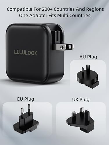LULULOOK 100 W USB-C Ga N Fast Charger – 4-Port Multi-Device Wall Adapter for Swift Power Delivery, Compatible with Mac Book Pro/Air, i Phone 16, Pixelbook, Samsung Galaxy S24, and More – Global UK/EU/AU Plug Included for Ultimate Travel Convenience