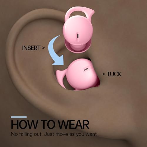 Ergonomic Bluetooth 5.3 Invisible Sleep Earbuds for Side Sleepers – Experience Luxurious Comfort and Superior Noise-Cancellation in Elegant Pink – Perfectly Designed for Deep Sleep, Hiking, and Active Lifestyles – Embrace Seamless Wireless Connectivity and Exceptional Sound Isolation for Uninterrupted Rest and Relaxation