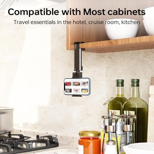 2 Pack Klearlook Universal Airplane Phone Holder – 360° Rotating Airplane Phone Mount for Travel, Desk & Flight Use | Handsfree Adjustable Phone Stand | Travel Essentials Accessories – Enhanced Compatibility and Speed