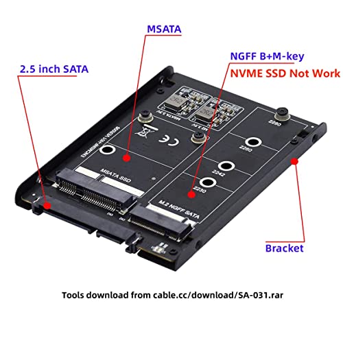 Chenyang Dual Function MSATA SSD JBOD Adapter with USB C 2.5″ Hard Drive Enclosure – Unmatched Speed and Versatility for Enhanced Storage Solutions