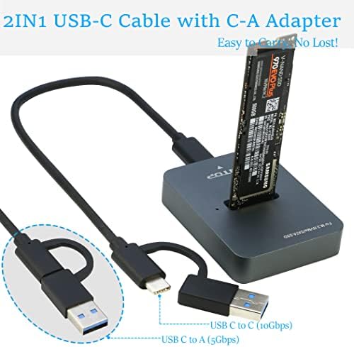 RIITOP M.2 to USB-C Docking Station: High-Speed NVMe & SATA SSD Reader for Enhanced Data Transfer, Compact Design, and Plug-and-Play Convenience – Perfect for Professionals and Tech Enthusiasts