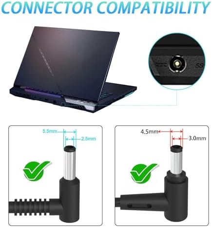 Power Up Your Gaming Experience with the 90 W ASUS ROG Strix Laptop Charger – Ultra-Fast Charging for PG Series & TUF Gaming Models – Multi-Protection Safety Features Included – Compatible with Multiple ASUS Laptops Including Vivobook and Expertbook – Reliable AC Input 100-240 V for Global Use – High-Performance DC Output 19 V at 4.74 A – Versatile Connector Sizes 5.2 mm, 2.5 mm, 4.5 mm, and 3.0 mm – Maximize Your Productivity with Enhanced Compatibility Across ASUS Models – Ideal Replacement Adapter for Gaming Enthusiasts and Professionals – Engineered for Efficiency and Durability to Keep You Powered On-The-Go – Perfect for Those Seeking a Robust and Dependable Power Solution for Their ASUS Laptops – Upgrade Your Charging Game Today!