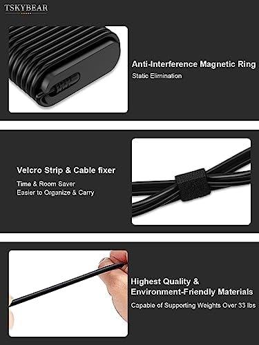 TSKYBEAR Universal 65 W USB-C Laptop Charger for Dell – Compact & Efficient Replacement Power Adapter for Latitude, XPS, Inspiron & Chromebook Models – Fast Charging Solution with Enhanced Compatibility – Ideal for Travel and Everyday Use