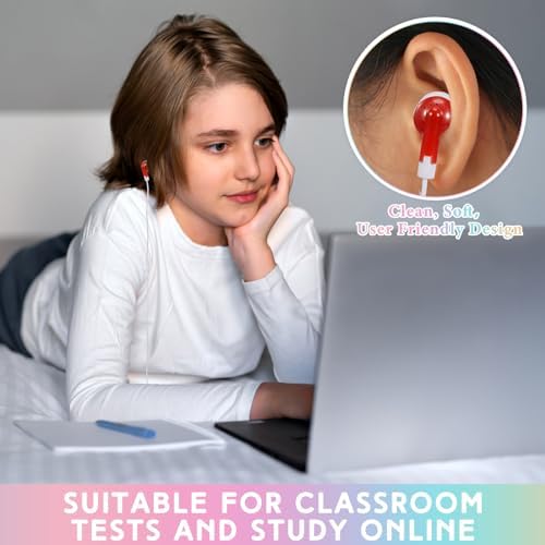 Bulk 50 Pack Red Wired In-Ear Headphones – Individually Bagged Earbuds for Enhanced Sound Quality and Device Compatibility – Perfect for Schools, Events, and Corporate Giveaways