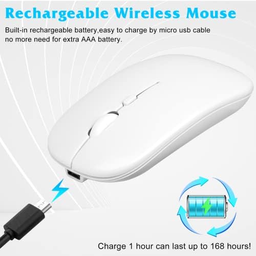 Ergonomic Rechargeable Wireless Mouse for Samsung Galaxy Tab and More – Dual 2.4 GHz & Bluetooth Connectivity, Sleek Onyx Black Design for Laptops, PCs, i Pads, and Android Tablets – Ultimate Comfort & Portability for Enhanced Productivity