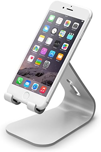 Enhance Your Smartphone Experience with the elago M2 Premium Aluminum Stand – Sleek Silver Ergonomic Design for Effortless Video Calls, Integrated Cable Management, and Universal Compatibility with i Phones and Galaxy Devices – Ideal for Streamlined Workspaces and Mobile Convenience