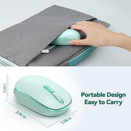 TECKNET 2.4 GHz Wireless Mouse – Ultra-Quiet & Portable Computer Companion with Adjustable DPI, USB Receiver, and Ergonomic Design for Seamless Use Across Chromebook, Laptop, PC & Mac – Enhance Productivity Effortlessly