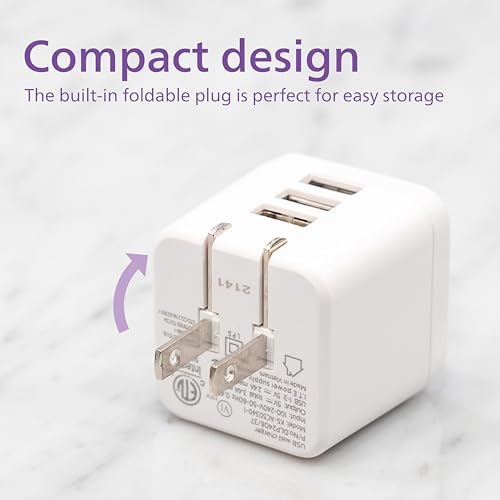 Philips 65 W Ga N Fast Charging Wall Charger – 3-Port USB-C & A Power Adapter for i Phone 15/16 Series & i Pad Pro – Compact, Foldable Design for Ultimate Portability – Efficient Multi-Device Charging Solution