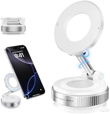 Revolutionary Electric Vacuum Suction Car Phone Holder – 360° Rotating Magnetic Mount for Ultimate Flexibility – Adjustable Stand for i Phone 12-16 Series – Unmatched Stability with Strong Suction for Safe Driving and Navigation – Hands-Free Convenience for Every Journey