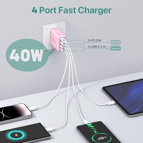 Revolutionize Your Charging Routine with Our 4-Port USB Wall Charger – Ultra-Fast QC 3.0 Adapter for i Phone 12-15, LG, Google Pixel & More – Compact, Reliable Power Solution for Home and On-the-Go Charging