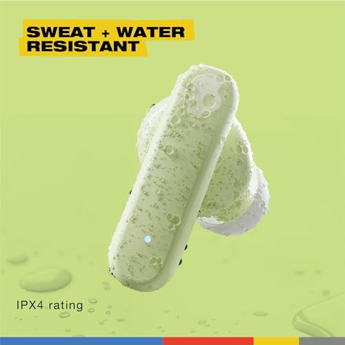 Skullcandy Smokin’ Buds Wireless Earbuds – Premium Bluetooth Headphones with Enhanced Noise Isolation, 20-Hour Playtime, IPX4 Sweat-Resistant Design – Ideal for Fitness Enthusiasts and Seamless Hands-Free Communication on i Phone & Android Devices