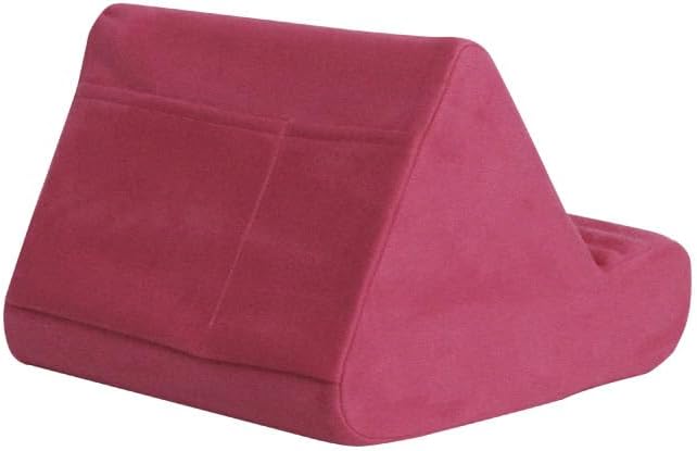 Revolutionize Your Tablet Experience with the Comfort-Driven, Adjustable Tablet Pillow Stand – Cushioned Support for i Pad Pro and e-Readers, Featuring Storage Pocket and Stylus Holder for Effortless Use in Bed, on Your Knees, or at the Table (Rose) – Ultimate Convenience for Movie Watching, Reading, and Browsing