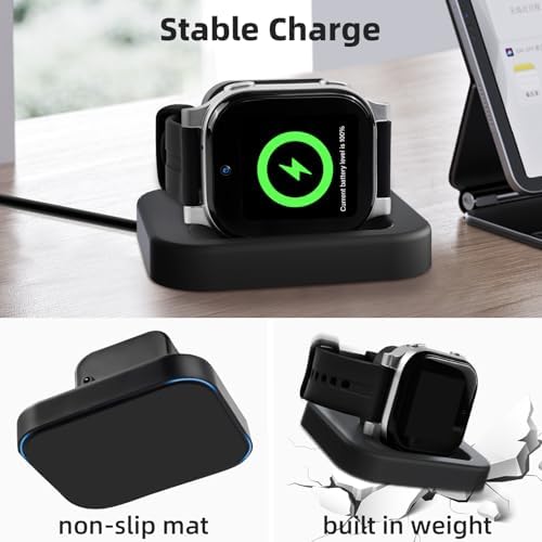 Effortless Magnetic Charging Dock for AT&T Amigo Jr Watch – Premium High-Speed Charger Stand in Sleek Black for Ultimate Convenience – Portable Smartwatch Accessory Enhancing Performance & Compatibility