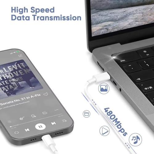 Enhanced Speed and Versatility: Dual-Pack Fast Charging i Phone Charger with 6 FT USB-C to Lightning Cable – Compatible with i Phone 14 Pro Max, 14 Plus, 13 Pro, 12 Mini, 11, XS, XR, X & i Pad – Efficient Power Delivery for Home and Travel
