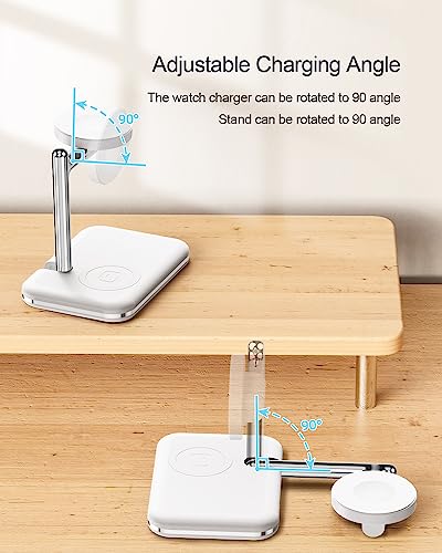 Dual Charging Dock for Apple Watch & Air Pods – Portable 2-in-1 Charger Stand with Fast Charging Capability, Compatible with All Apple Watch Series Ultra/10/9/8/7/6/SE/5/4/3 and Air Pods Pro/4/3/2/1 – Sleek Foldable Design for Travel and Space-Saving Solutions