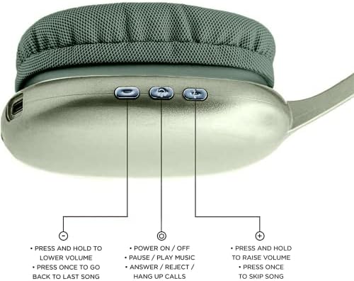 i Joy Ultra Wireless Bluetooth Headphones – Premium Noise-Canceling Over-Ear Comfort with 10-Hour Playtime, Integrated Mic, SD Card Slot, and Wired Backup – Stylish Green Design for Exceptional Audio Clarity and Immersive Listening Experience