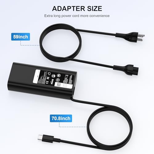 IEFUU 65 W USB-C Fast Charging Adapter for Dell Laptops | Universal Compatibility for XPS, Chromebook, Latitude Series | High-Speed Power Delivery with Multiple Output Options | Durable Replacement Charger with 12-Month Warranty and 24/7 Support | Ideal for Professionals and Students Seeking Reliable Power Solutions